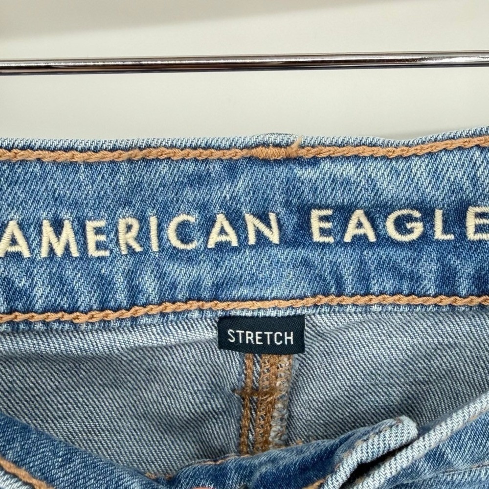 NEW American Eagle Dreamy Drape‎ Ultra Wide Leg Jeans Womens 14 Short Baggy Y2K - Picture 9 of 13